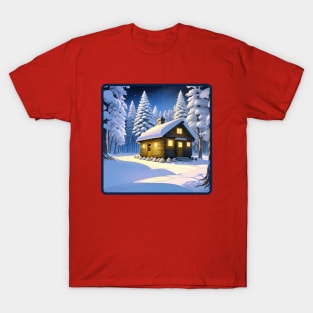 Cozy Cottage in Winter T-Shirt